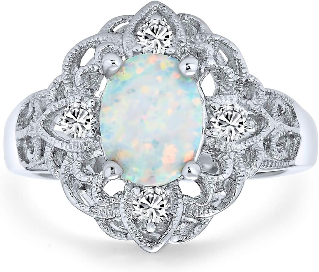Trendy Vintage Antiqued Style Filigree Statement Oval Dyed Green Jade Armor Full Finger Ring for Women Oxidized .925 Sterling Silver