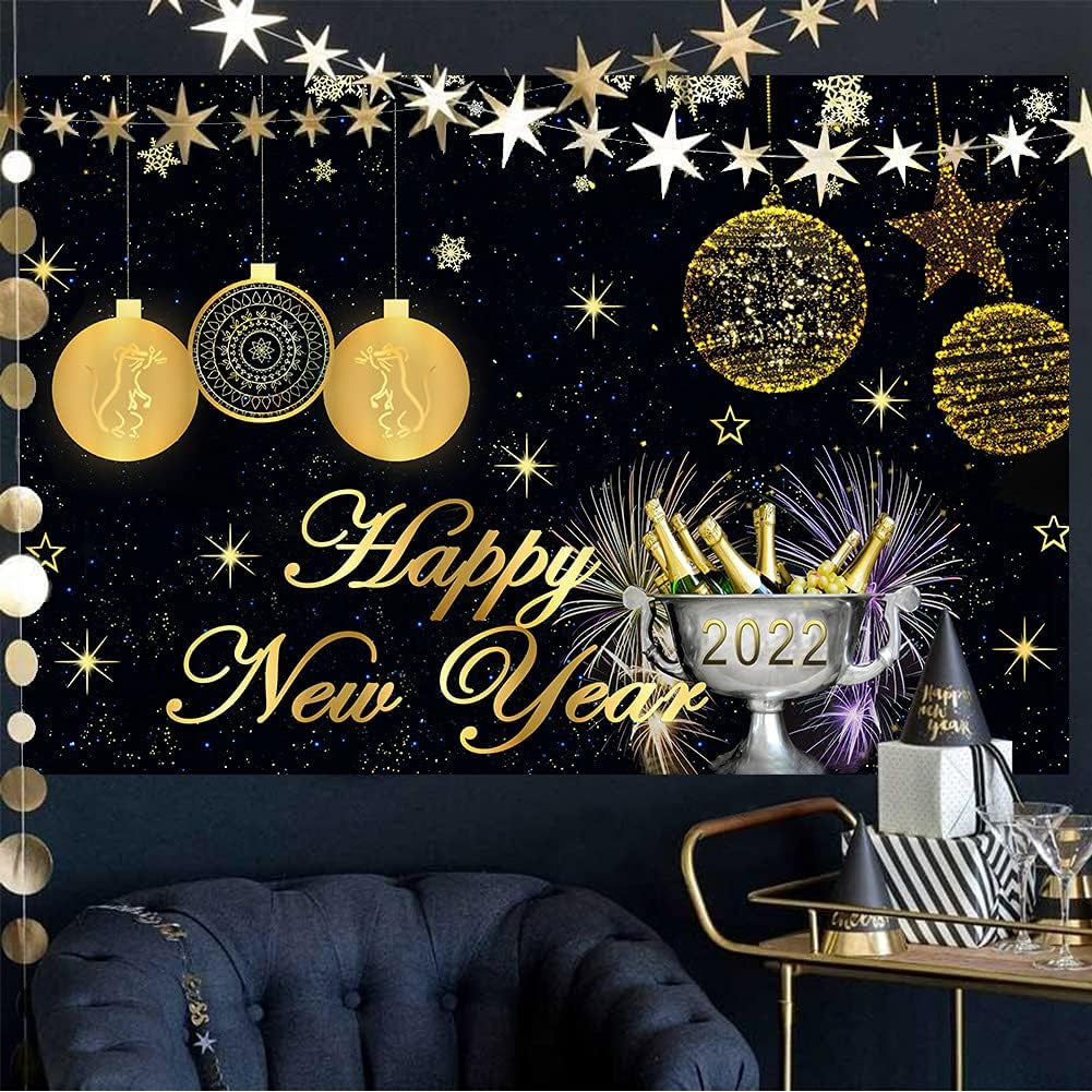 New Year party backdrop decorations