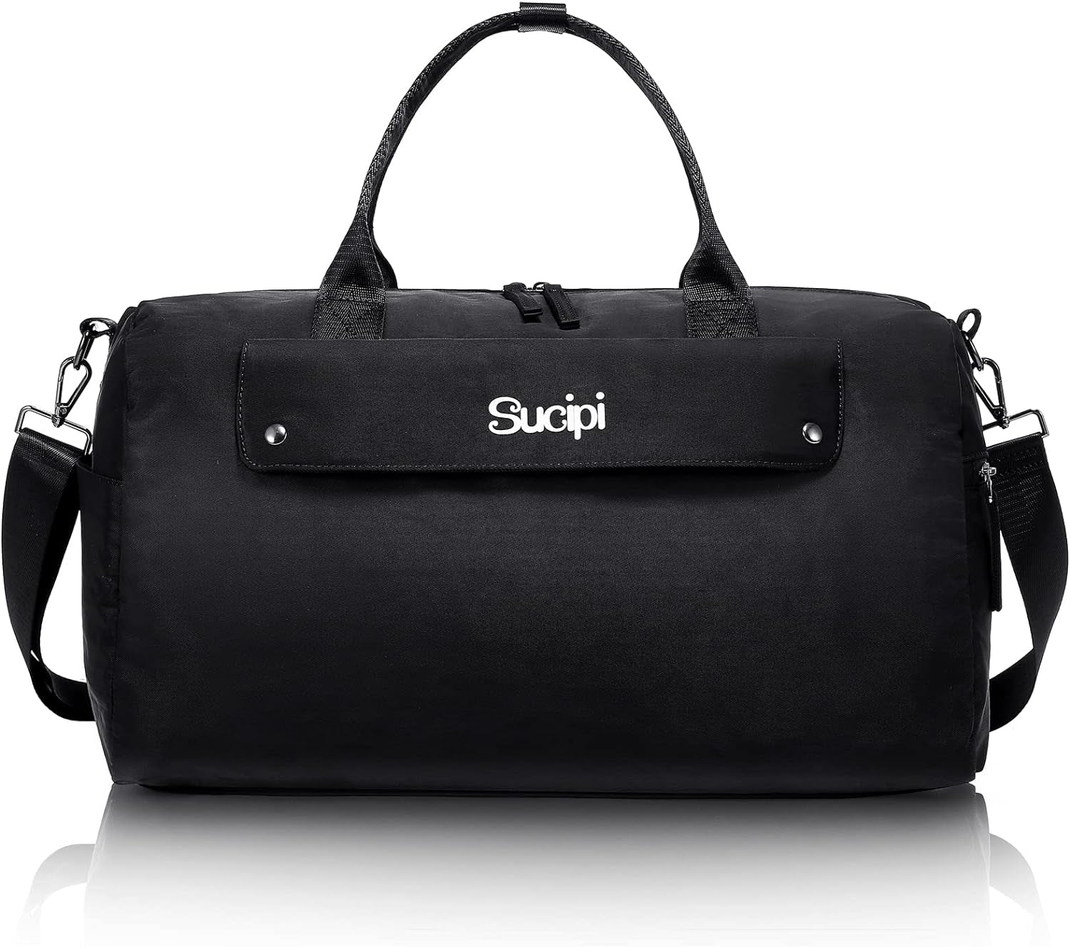 Small Duffle Bag with Wet Pocket & Shoes Bag, Sports Gym Bag, Travel Duffle Bag for Men, Women, Girls and Kids, Lightweight and Waterproof(Black)