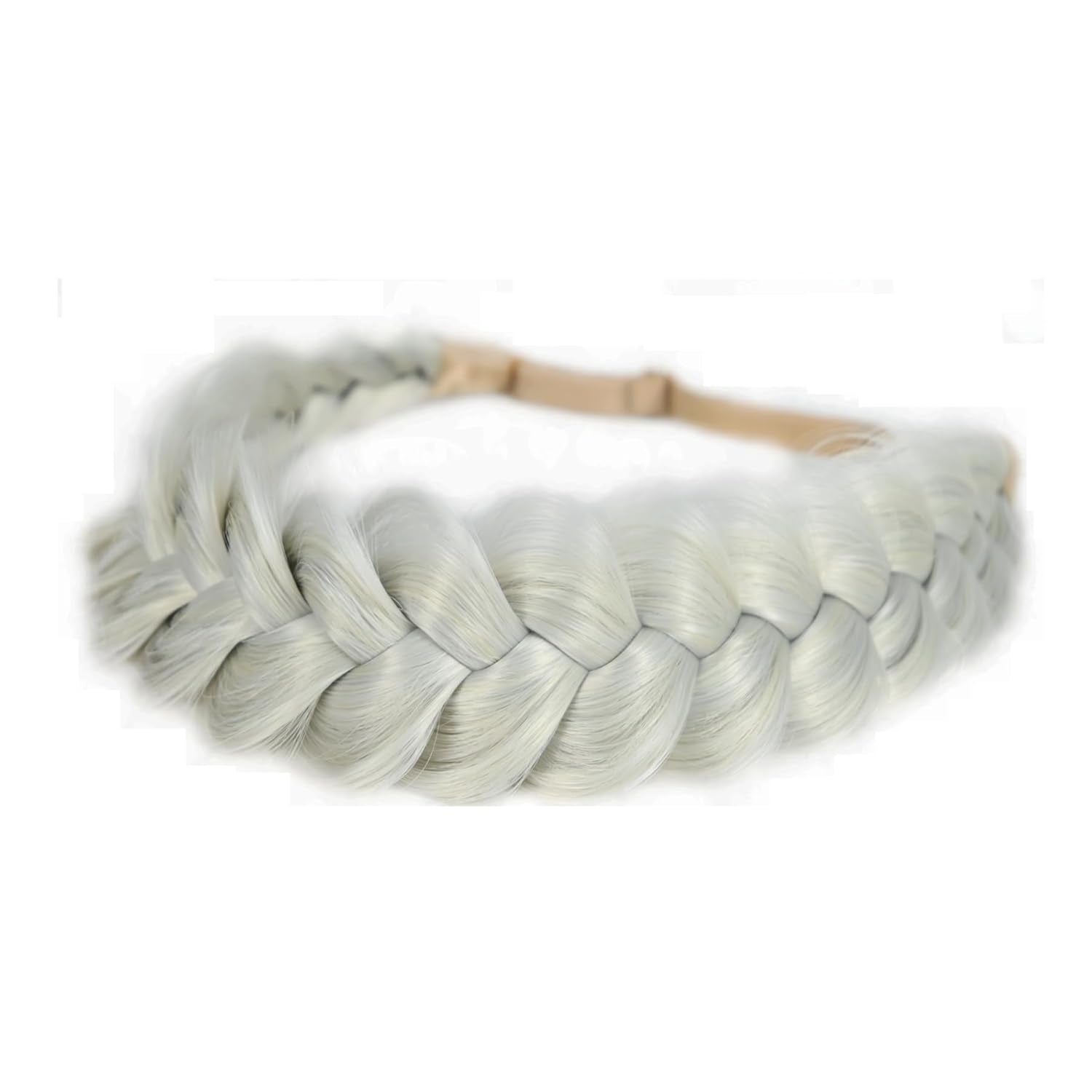 Synthetic Hair Braided Headband Classic Wide Strands Wedding Disorderly Fluffy Braids Wig Band Women Beauty Accessory
