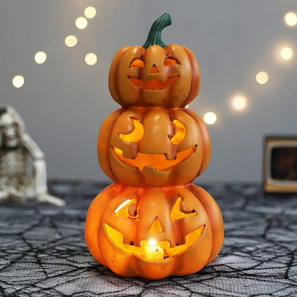 Halloween Light up Stacked Pumpkins Halloween Party Decor Indoor Outdoor Decorations Halloween Pumpkin Light