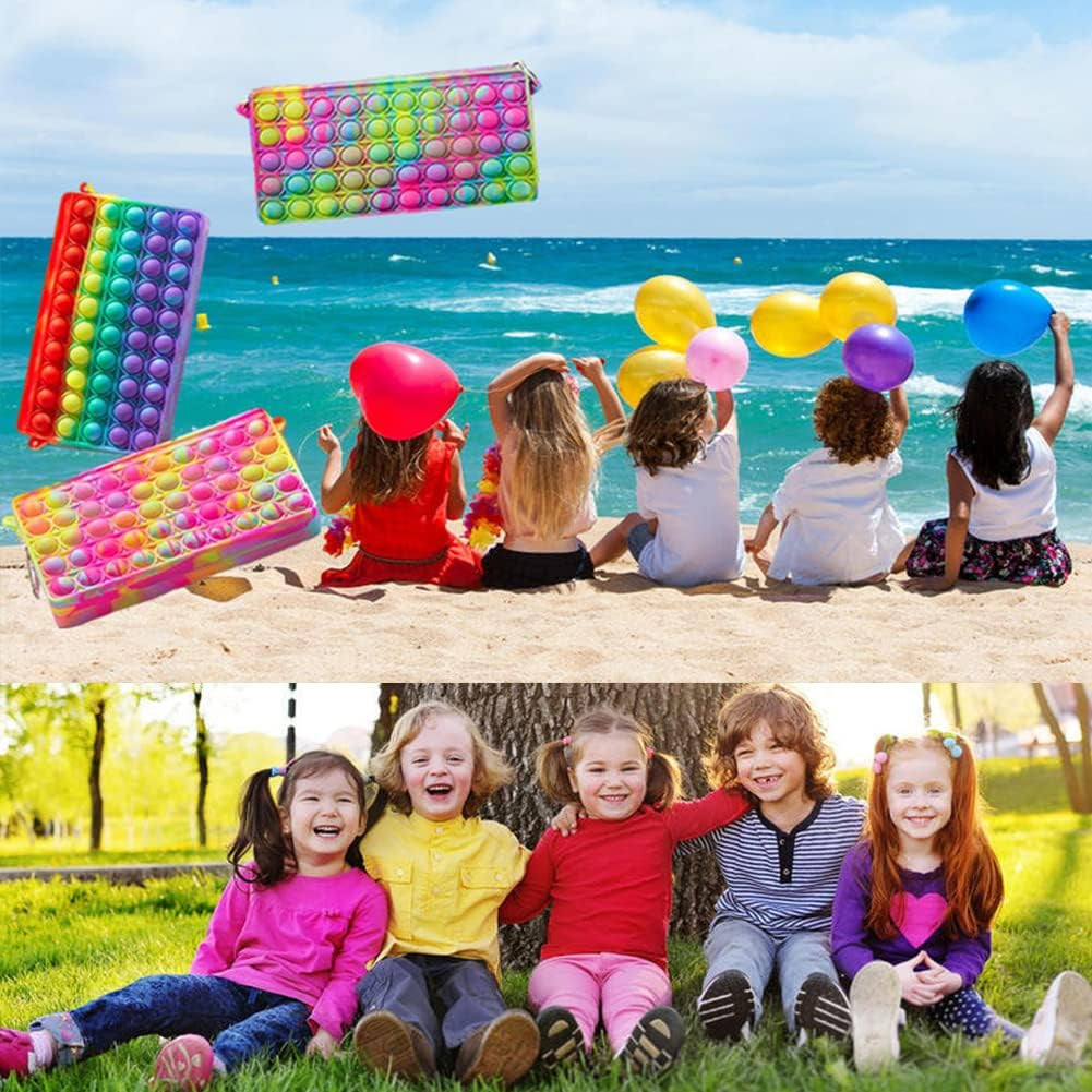 Pop It Purse Fidget POP IT Bag for Girls Women Pop It Bags Pop It Fidget Purse Bags Toys for Girls Fidget Purse Cross Body Handbags Cute Purse Sensory Toys Rainbow Pop Bag