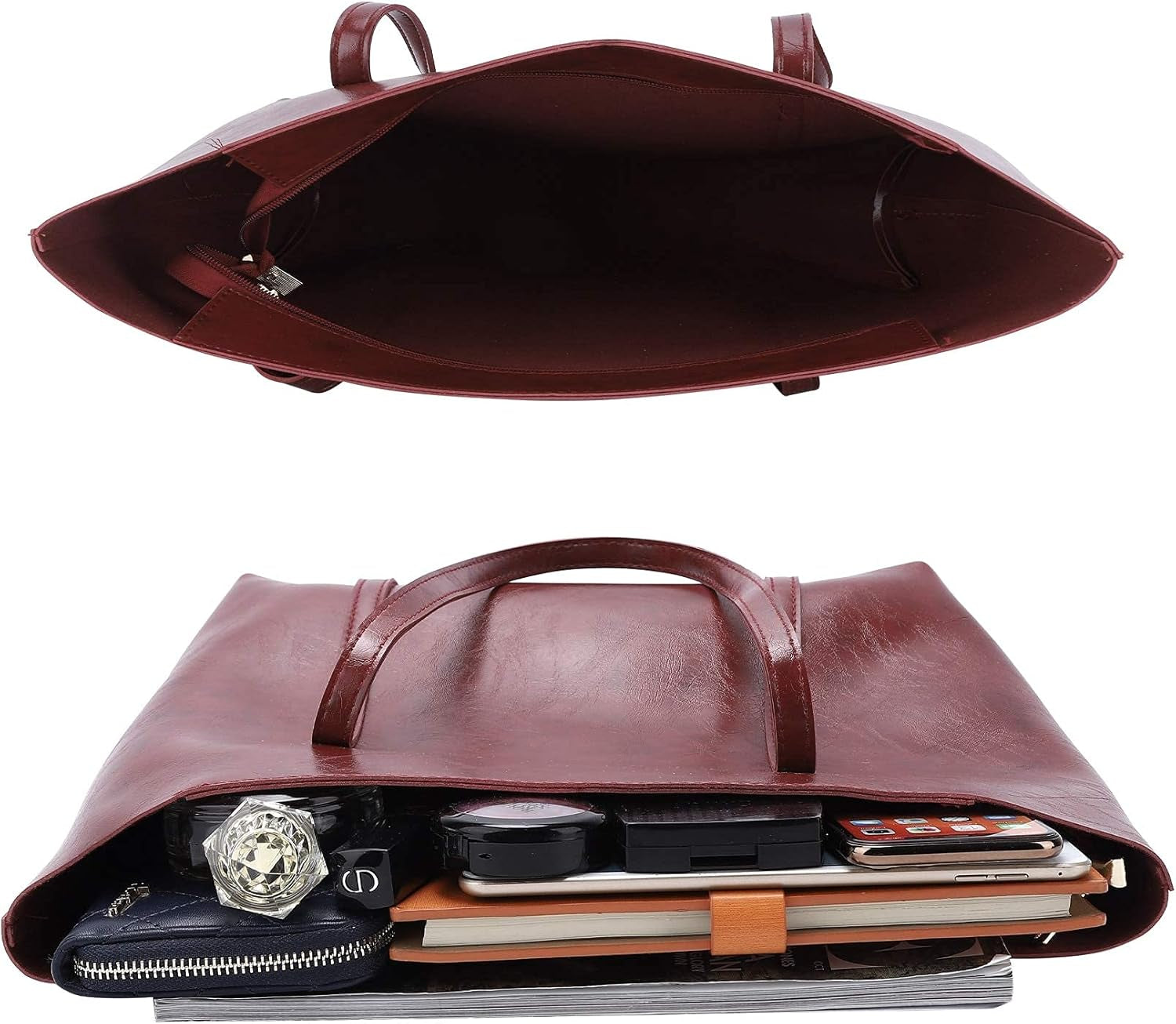 Handbag for Women Shoulder and Purse Bag Fashion Tote Bag Top Handle Satchel Purse Set 4Pcs