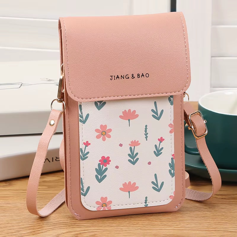 Women Bags Soft Leather Wallets Touch Screen Cell Phone Purse Crossbody Shoulder Strap Handbag for Female Cheap Women'S Bags