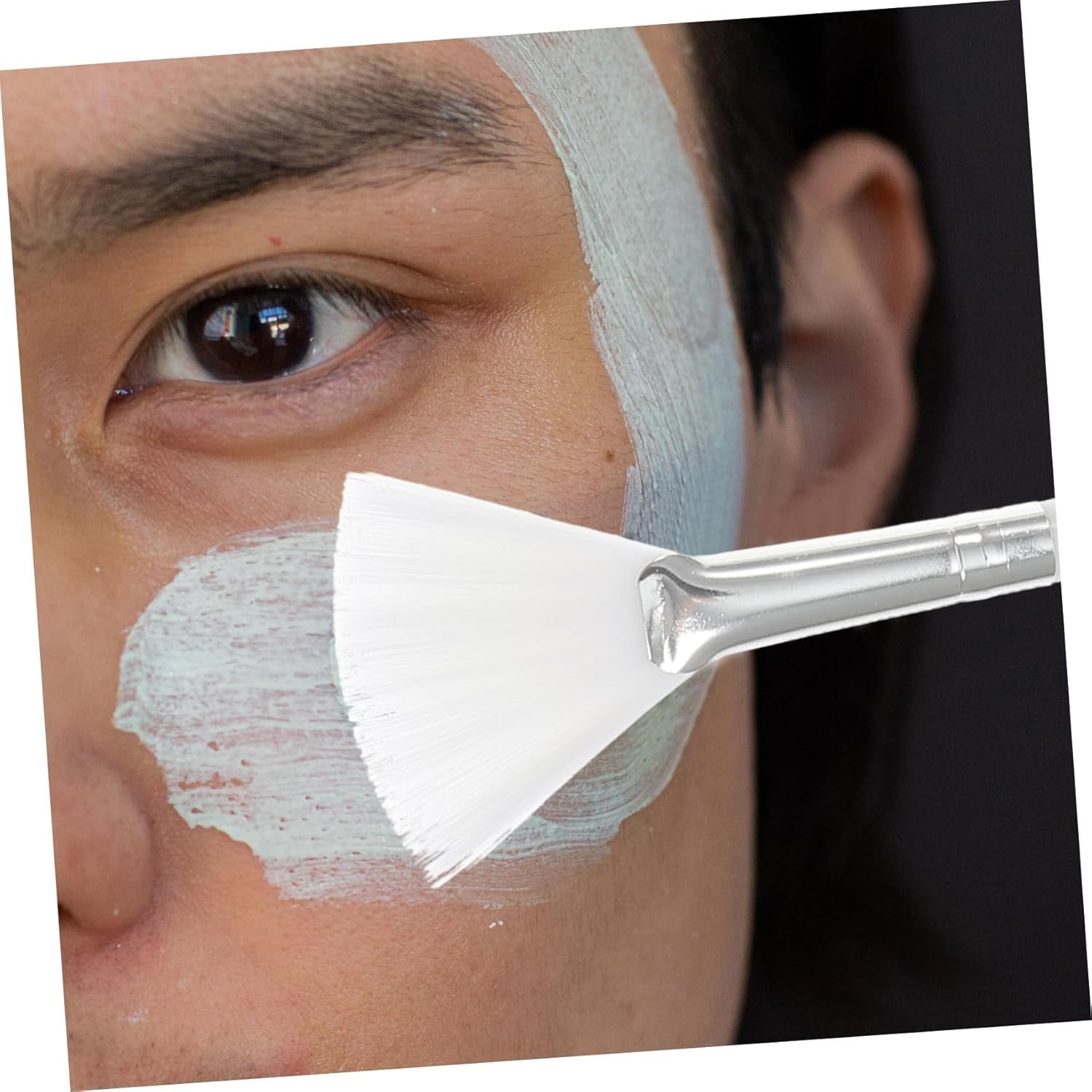 2Pcs Ergonomic Fan Shaped Beauty Brush Facial Mask Applicator Brush Women Beauty Tool