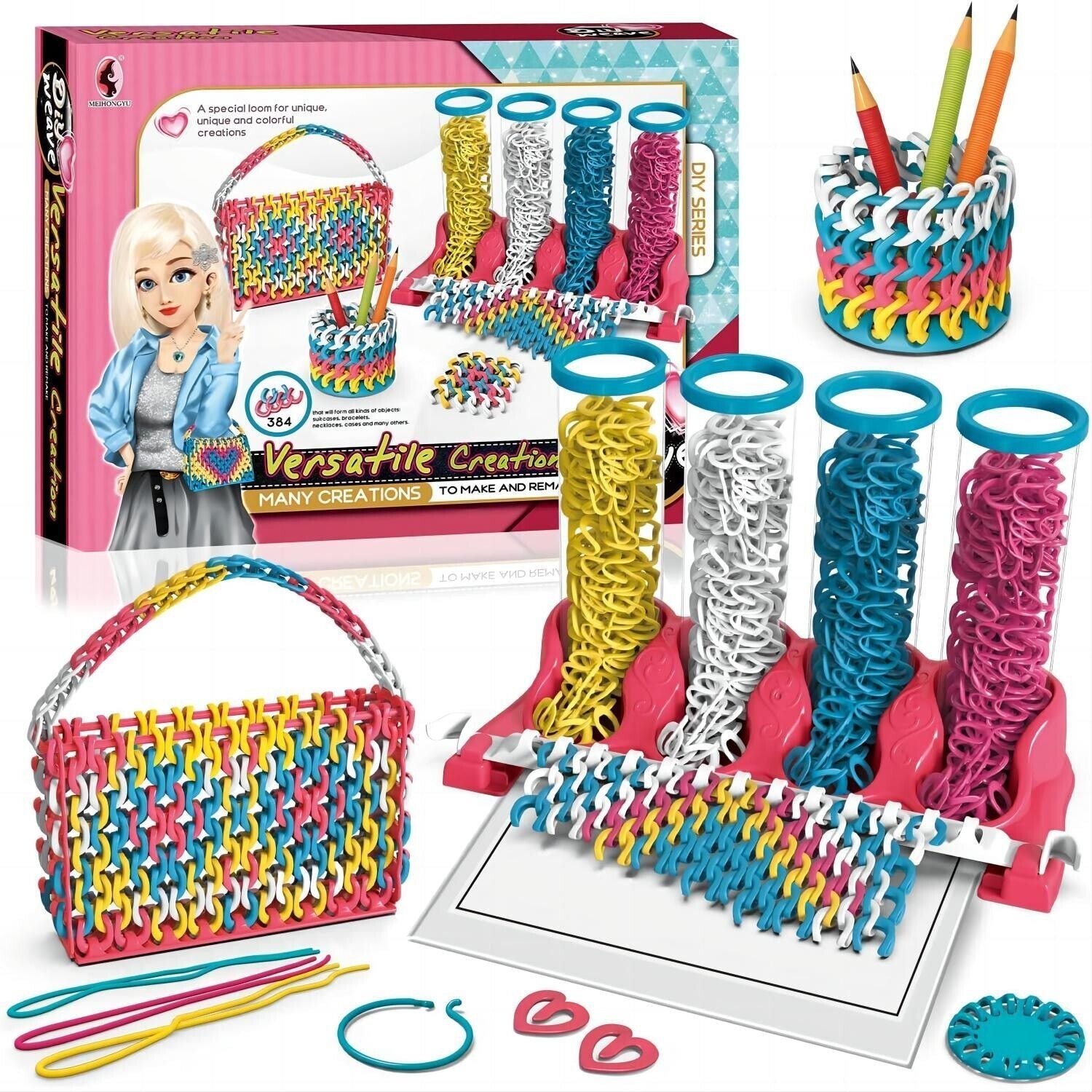 DIY Toys Puzzle Creative Ribbon Woven Hand Ropes Jewelry Making For Children Toy,Girls Kids Toy Gifts.Logistics Is Randomly Sent By UP,USPS,FEDEX
