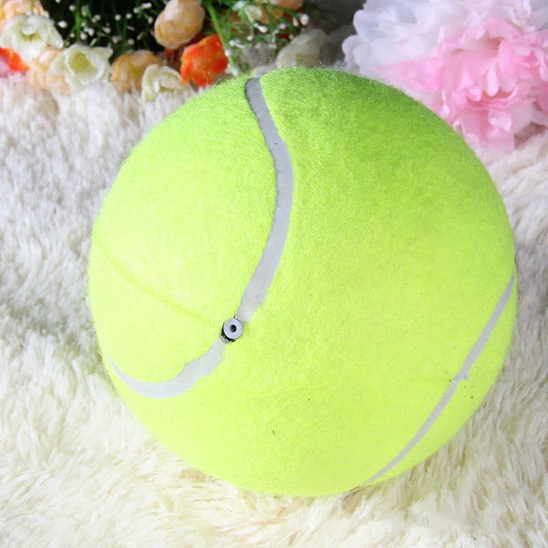 9.5'Giant Tennis Ball for Dog Chew Toy Big Inflatable Tennis Ball Pet Dog Interactive Toys Pet Supplies Outdoor Cricket Dog Toy