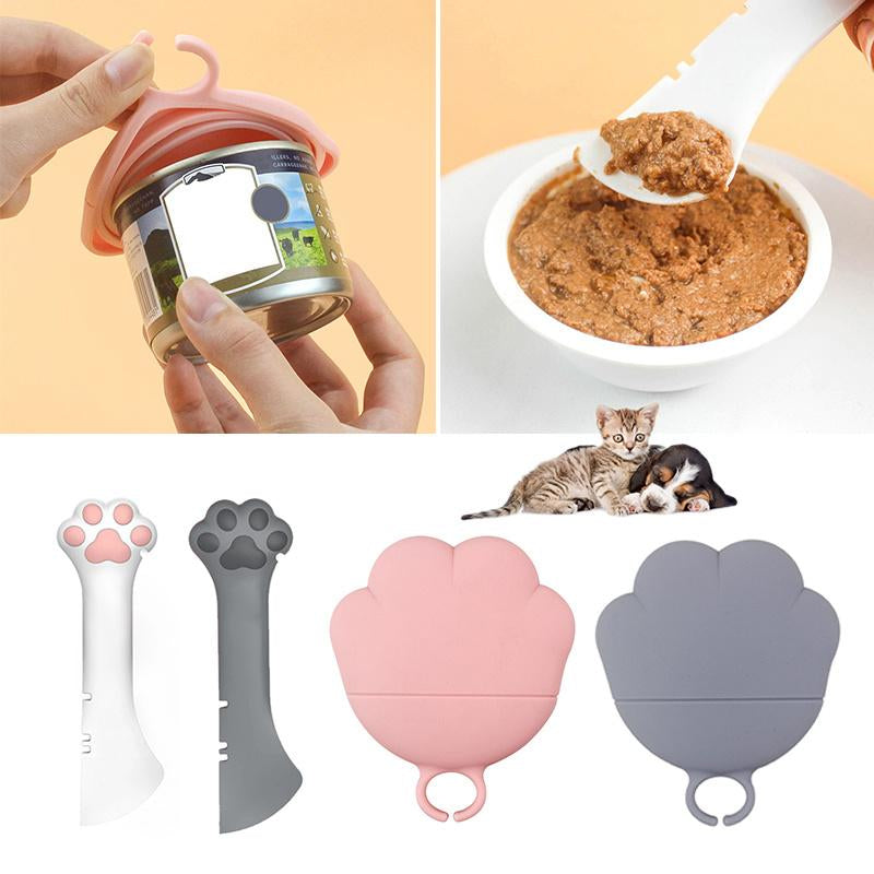 Pet Canned Spoon Jar Opener Puppy Feedingmixing Wet Dry Cat Dog Accessories Feedershovel Tableware Multifunction Pet Cannedspoon Jar Opener Puppy