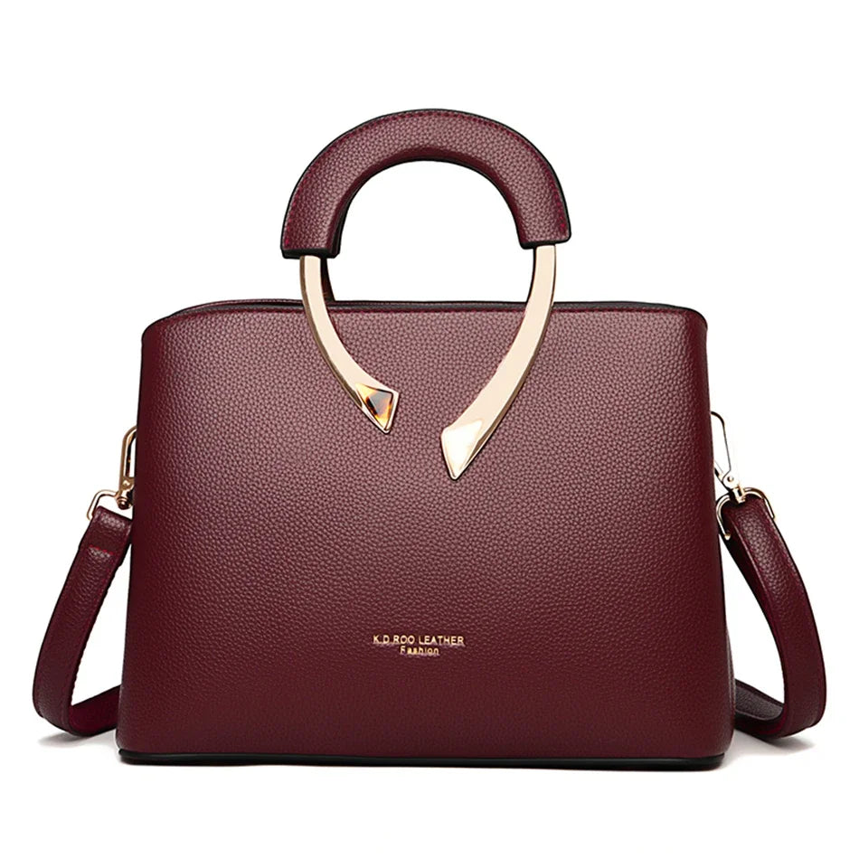 GENUINE  High Quality Pu Leather Casual Tote Luxury Handbags Women Bags Designer Shoulder Crossbody Bags for Women 2025