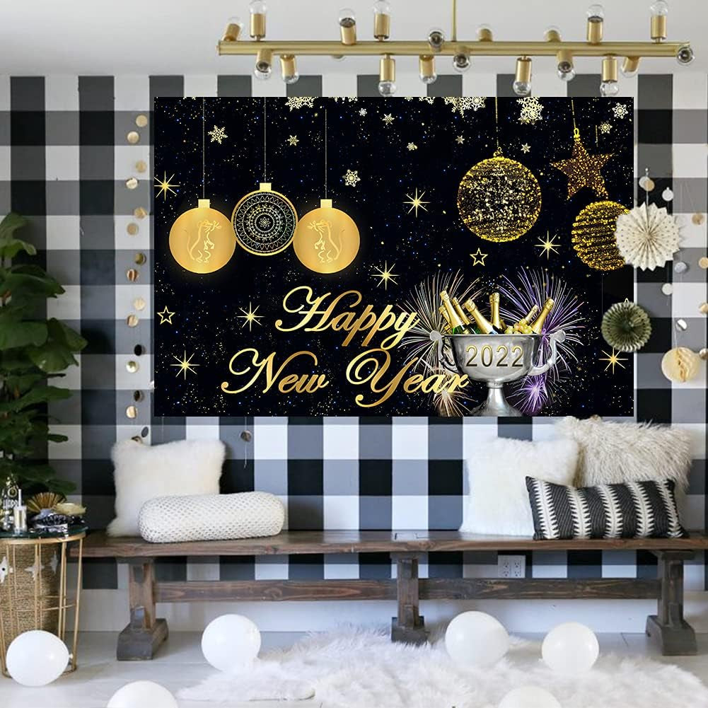 New Year party backdrop decorations