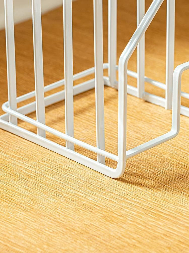 Cutting Board Holder Pot Pan Lids Rack W 2 Adhesive Hooks Kitchen Countertop Storage Shelf Chopping Board Organizer Stand Holder 4.92 X 5.7 X 8.46 In.White