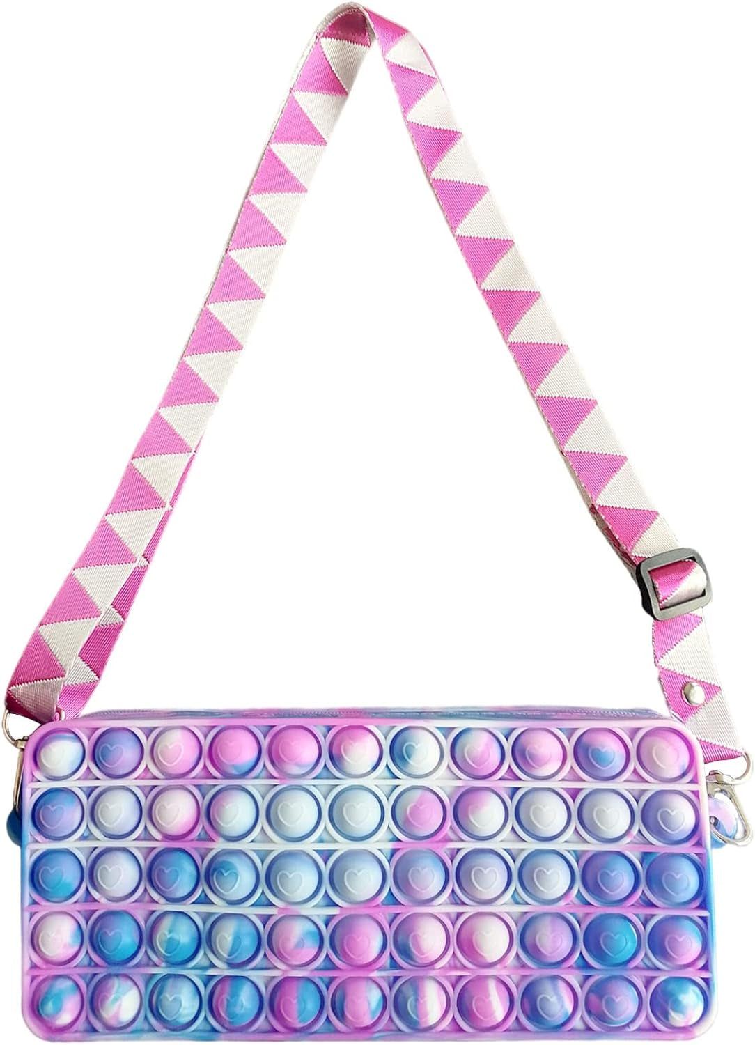 Pop Purse for Party Favors, Pop Bag Sensory Pop Fidget Toy Crossbody Body Handbags, Valentines Day Gifts for Kids (Camouflage B)