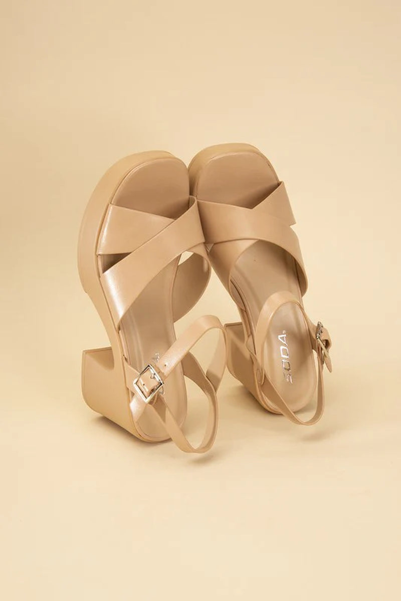 TOUCH-S Crisscross Sandal Heels