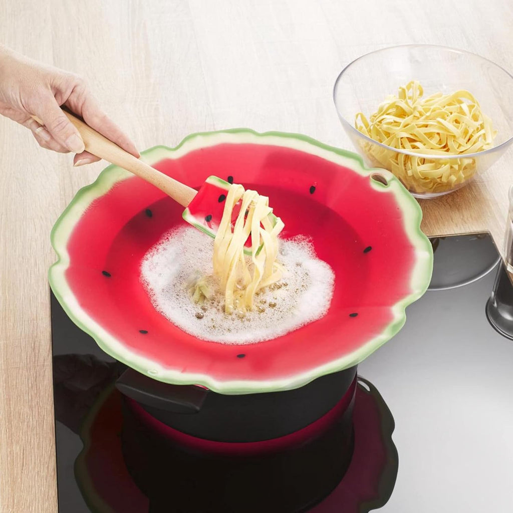 - Food Safe Silicone Overboil Ring - Prevents Food from Spilling, Keeps Your Kitchen Clean - Food-Grade Silicone - Stovetop and Dishwasher Safe - 12” / 30Cm - Watermelon