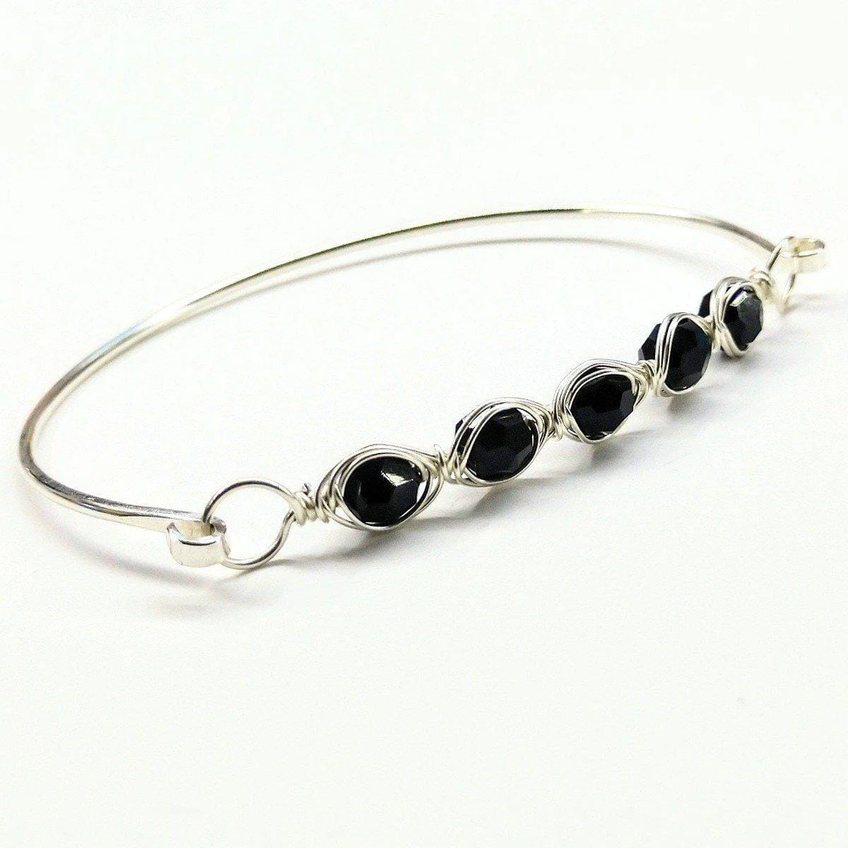 Larger Oval Shaped Swarovski Crystal Bar Bangle Bracelet