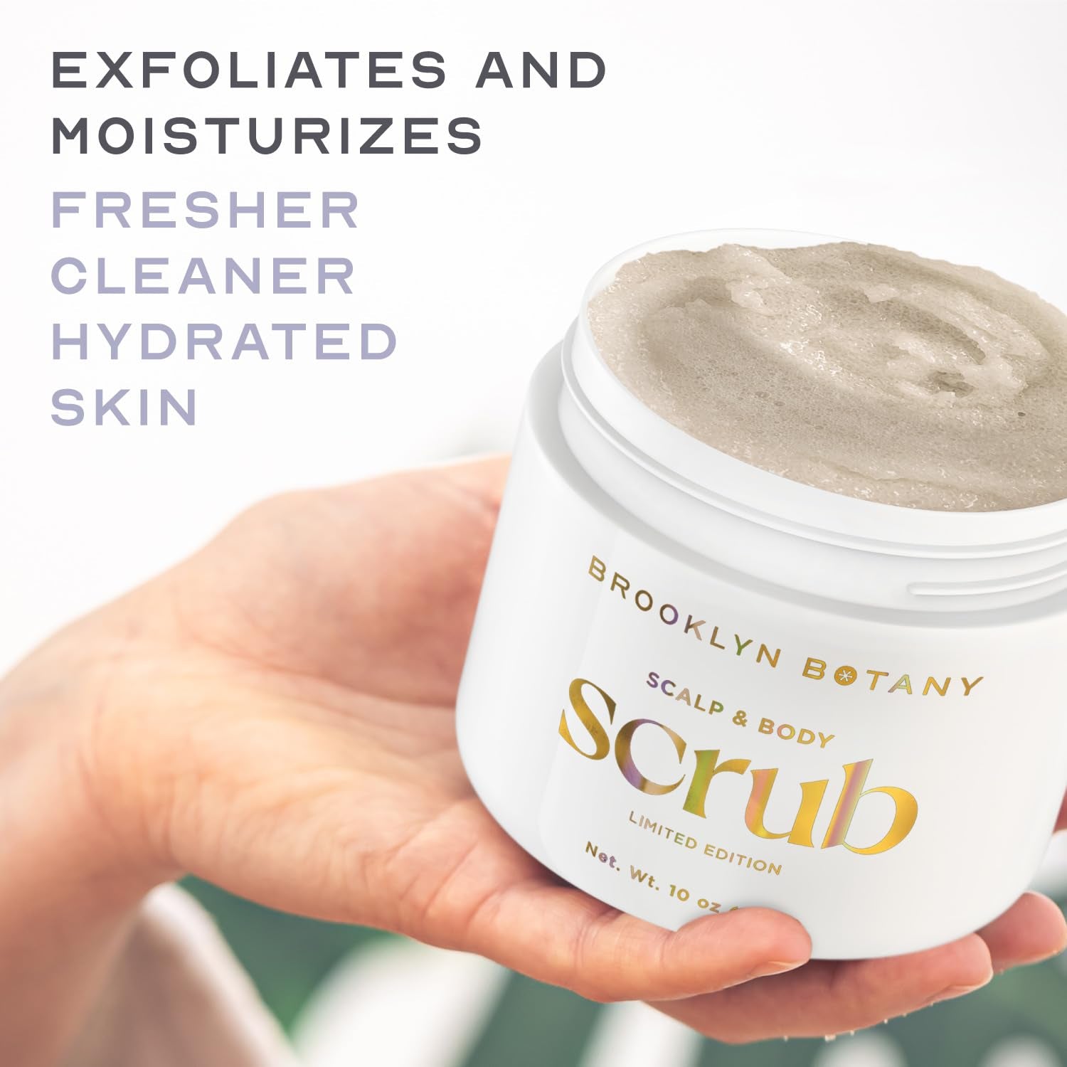 Scalp & Body Scrub – Sugar Scrub Body Exfoliator and Scalp Scrub Made with Coconut Oil to Moisturize, Cleanse and Gently Exfoliate Scalp and Body – Tropical Scent 8.8 Oz