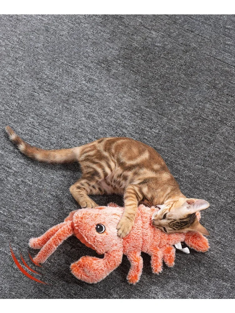 Pet Cat Toy USB Charging Simulation Electric Dancing Moving Floppy Lobster Cats Toy for Pet Toys Interactive Dog Dropshipping