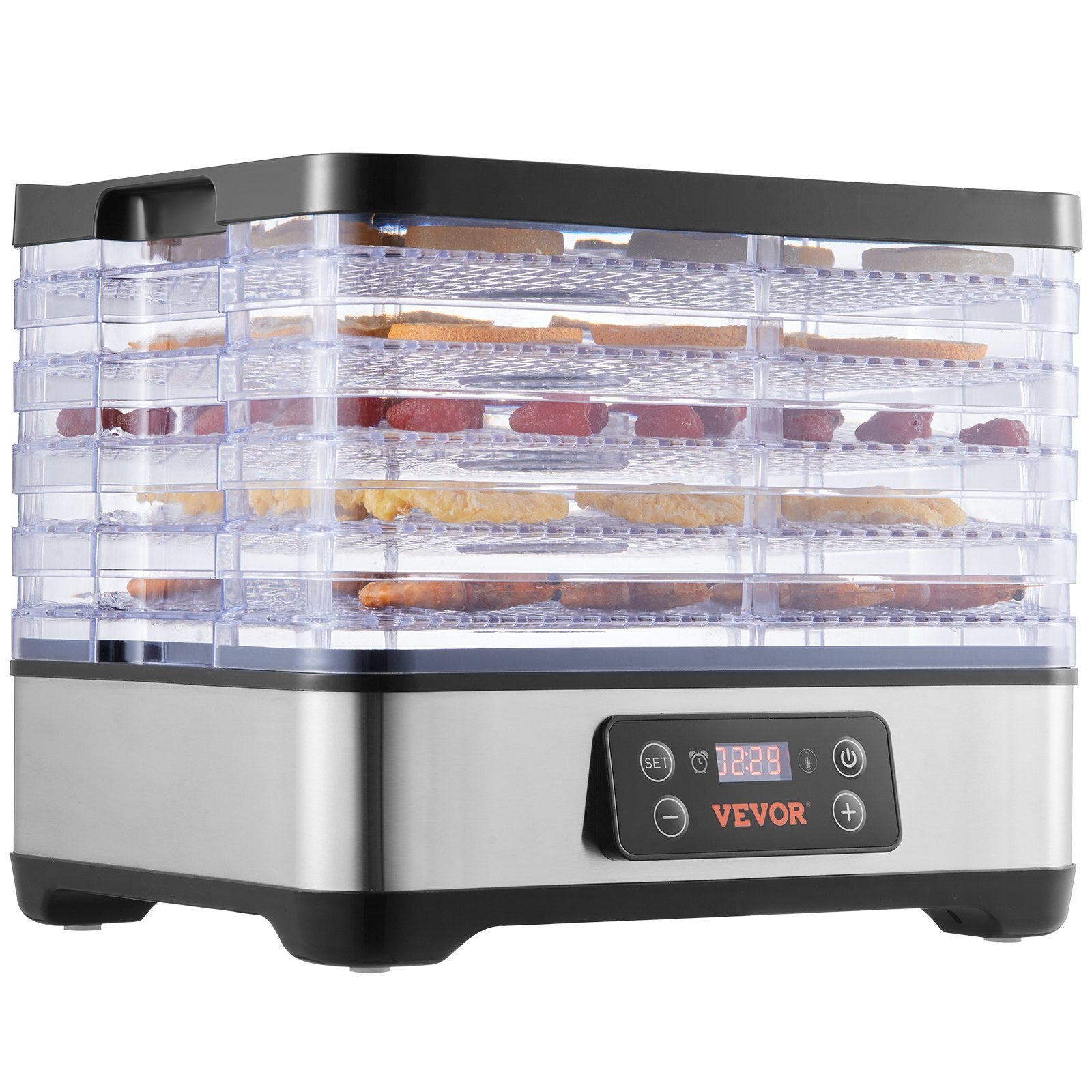 Food Dehydrator Machine, 5-Tray Fruit Dehydrator, 300W Electric Food Dryer Digital Adjustable Timer & Temperature For Jerky, Herb, Meat, Beef, Fruit, Dog Treats And Vegetables, ETL Listed