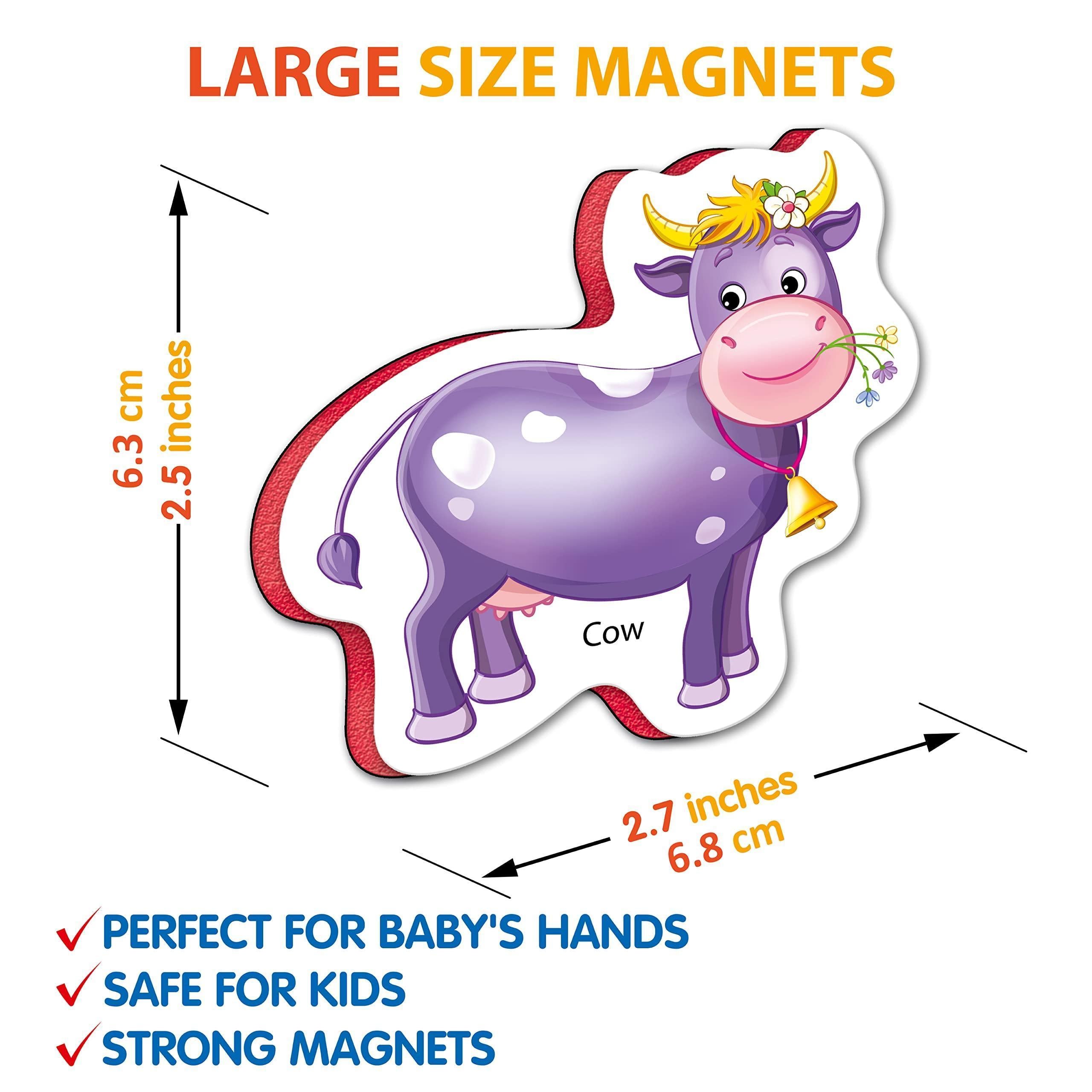 27 Foam Fridge Magnets for Toddlers 3 Years Farm Animals Magnets for Kids