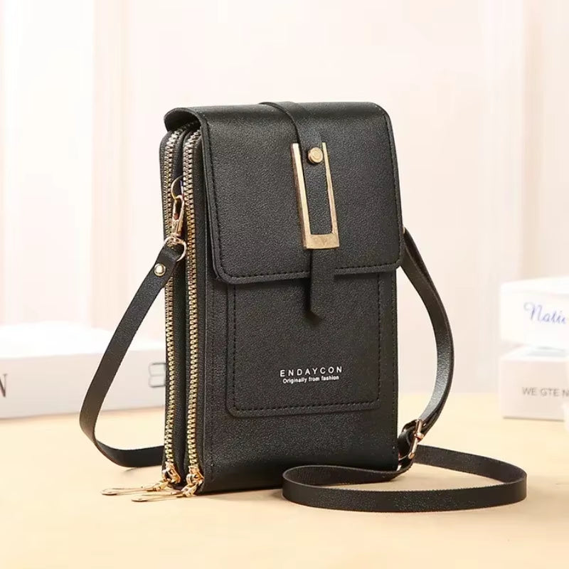 Women Bags Soft Leather Wallets Touch Screen Cell Phone Purse Crossbody Shoulder Strap Handbag for Female Cheap Women'S Bags