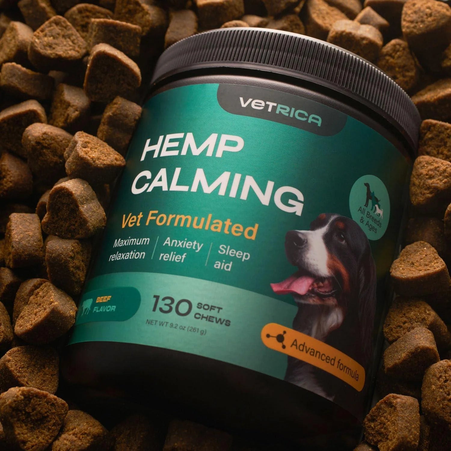 Calming Chews for Dogs Anxiety Relief Beef Flavor Chews for Dogs with Valerian