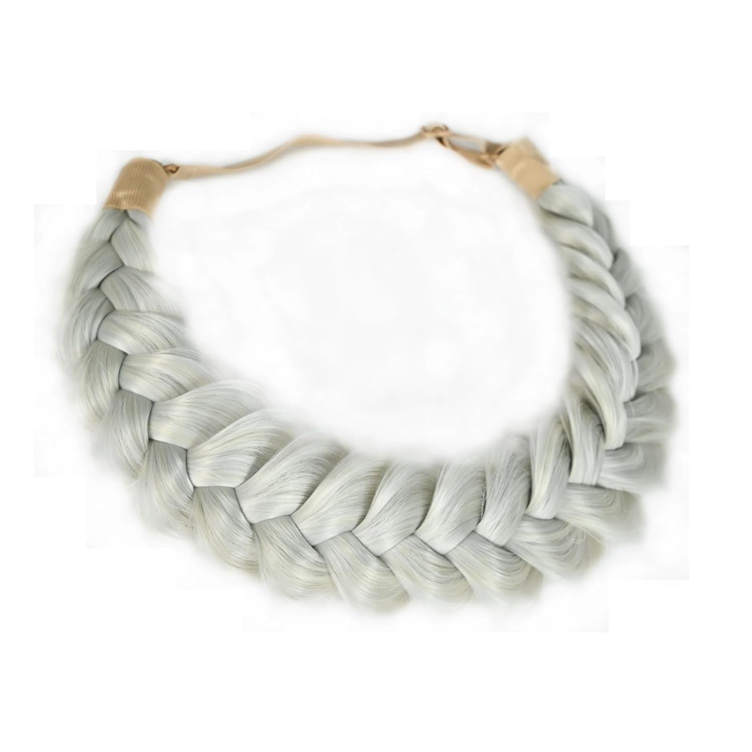 Synthetic Hair Braided Headband Classic Wide Strands Wedding Disorderly Fluffy Braids Wig Band Women Beauty Accessory