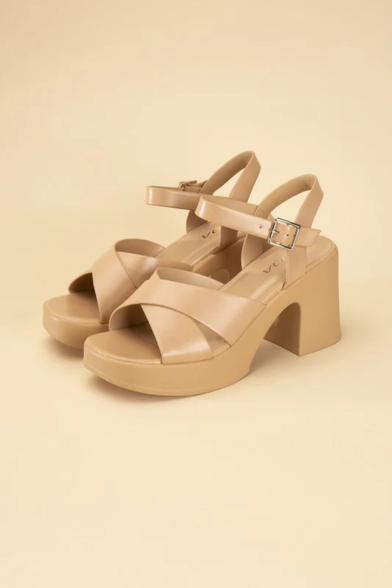 TOUCH-S Crisscross Sandal Heels