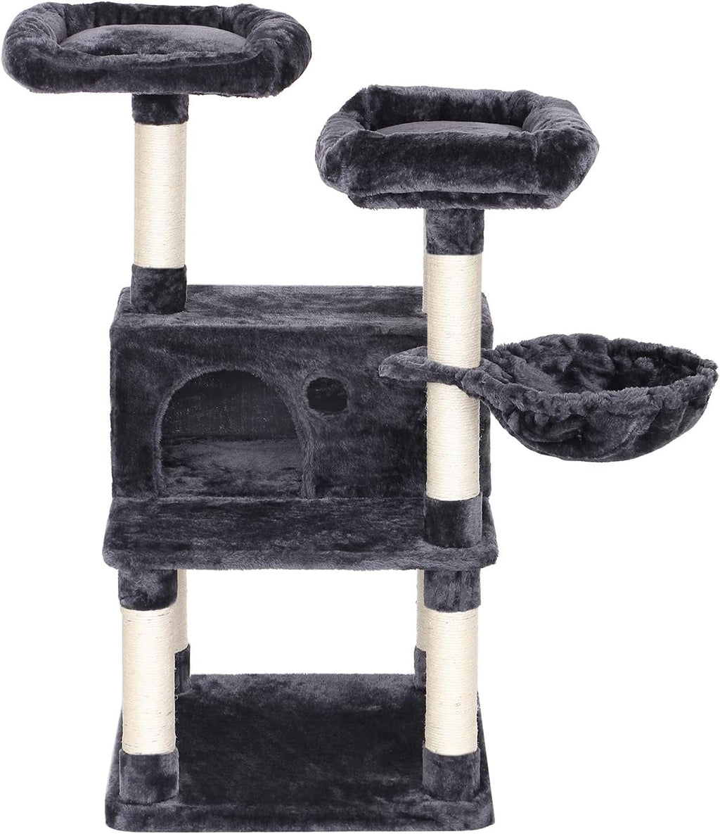 Cat Tree Cat Tower Large Cat Condo and Top Plush Perches Cat House with Sisal Scratching Post Kitty Stand Climbing Furniture MMJ52H