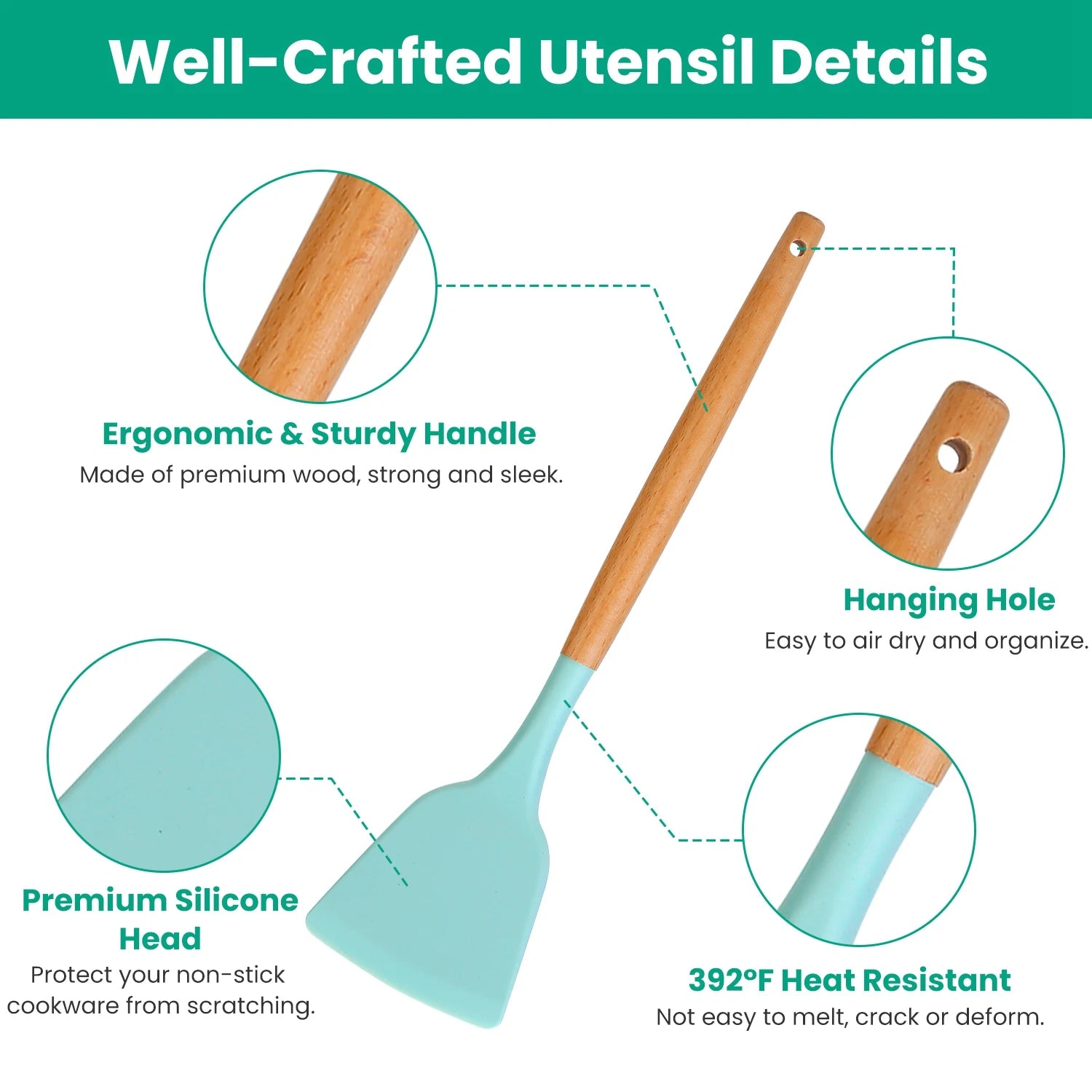 35Pcs Kitchen Cooking Utensils Set Spatula Set Baking Utensil Set Kitchen Accessories Necessities with Holder Egg Whisk