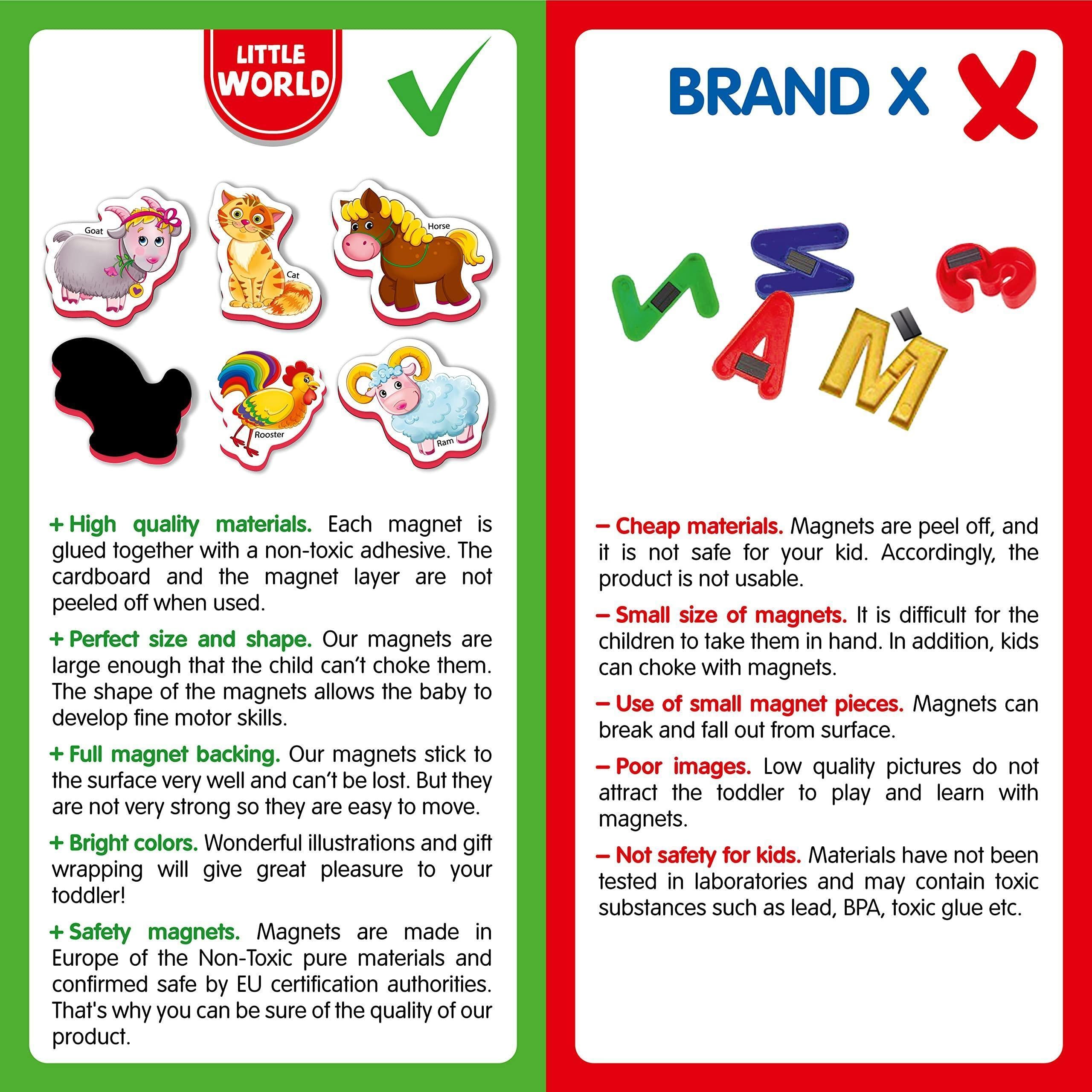 27 Foam Fridge Magnets for Toddlers 3 Years Farm Animals Magnets for Kids