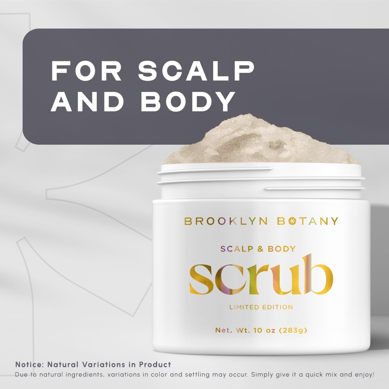 Scalp & Body Scrub – Sugar Scrub Body Exfoliator and Scalp Scrub Made with Coconut Oil to Moisturize, Cleanse and Gently Exfoliate Scalp and Body – Tropical Scent 8.8 Oz