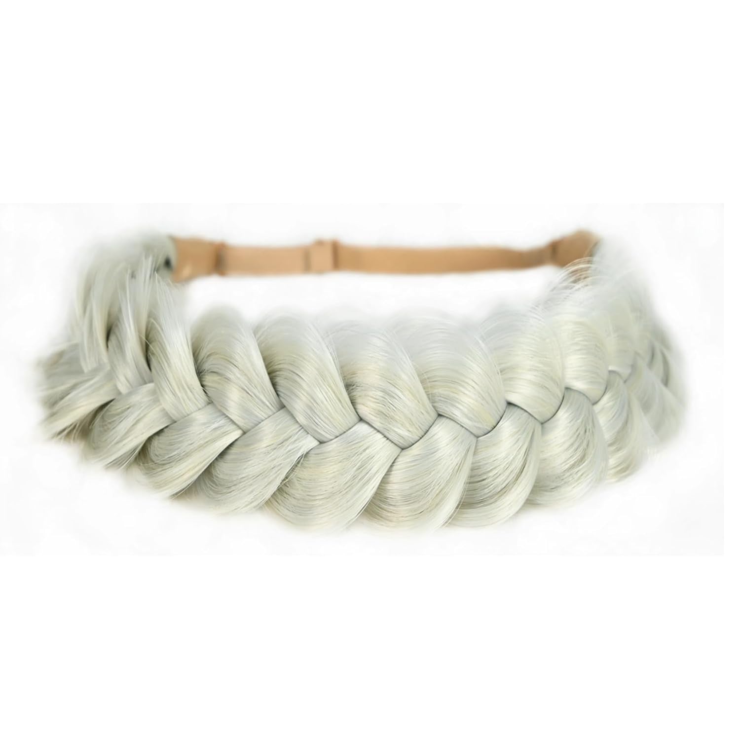 Synthetic Hair Braided Headband Classic Wide Strands Wedding Disorderly Fluffy Braids Wig Band Women Beauty Accessory