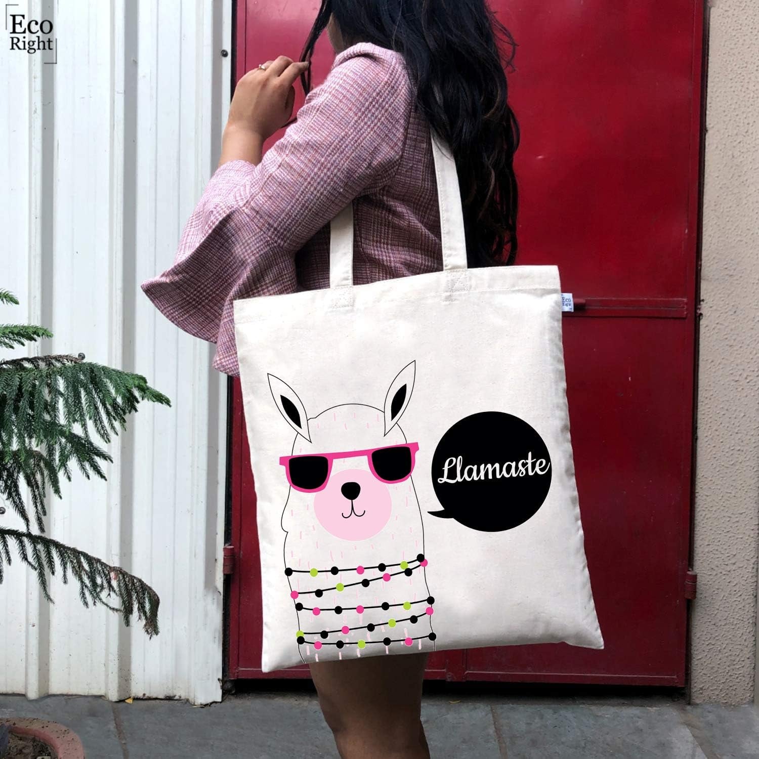 Canvas Reusable Cotton Tote Bag for Women, for School, Grocery, Shopping, Beach & Gifts for Womens