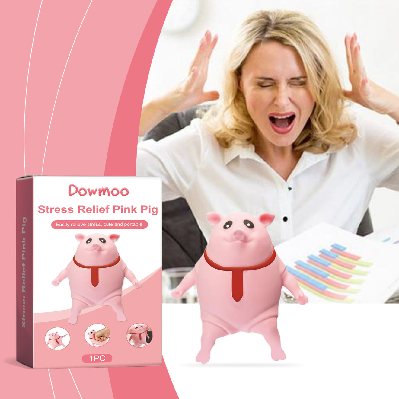 Dowmoo Pig Toy Creative Cartoon Design Happy Experience Add Cute Toys