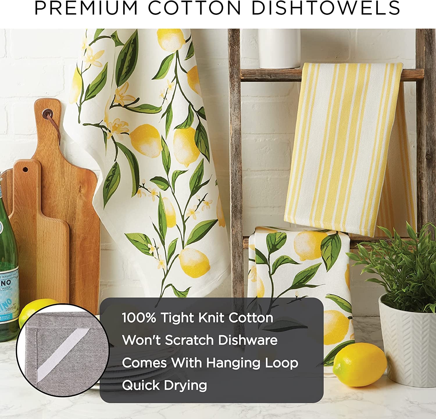 Fall Kitchen Towels for Kitchen Decorative Cotton Dish Towel Set, 18X28, Grateful Heart, 2 Count