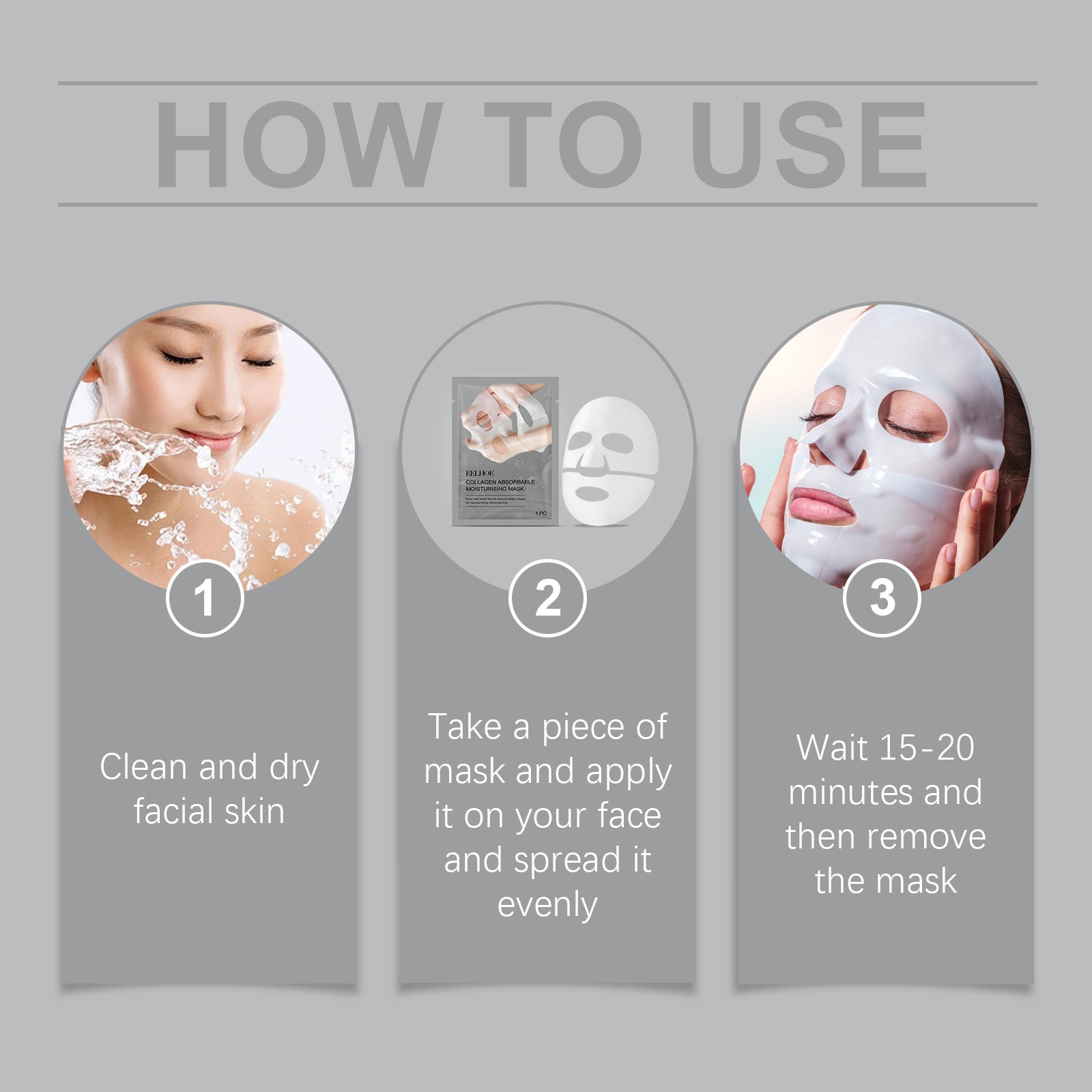 EELHOE Collagen Moisturizing Mask Pack Skin Moisturizing Moisturizing Moisturizing Skin Care Patch Care Nourishing Mask