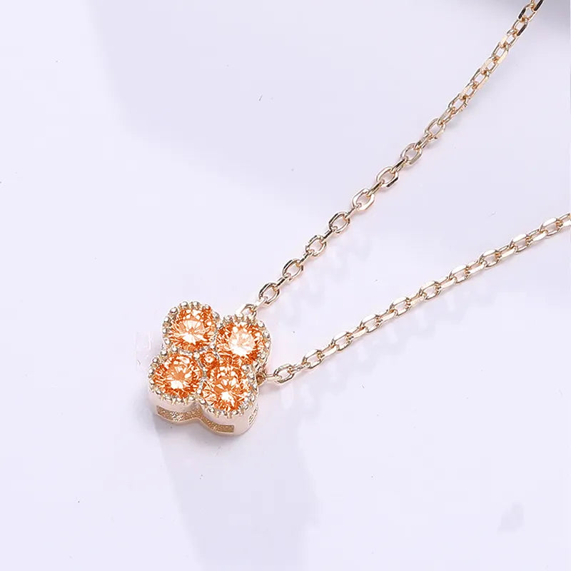 Dainty Birthstone Clover Necklace - S925 Silver