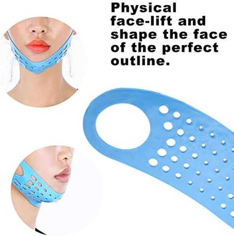 Face Sleeping Lifting Hammock Chin Cheek Band Strap Slimmer Anti-Wrinkle Silicone Lip Exerciser for Women Beauty