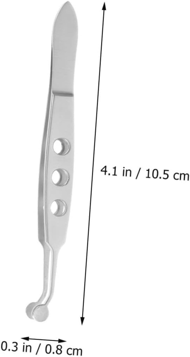 Meibomian Gland Massage Forceps Fake Lash Tweezers Eyebrow Tweezer Meibomian Gland Forceps Eye Stye Remover Tweezer Flat Tip Tweezer Fake Eyelashes Grain of Wheat Stainless Steel Tweezers