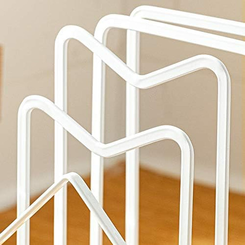 Cutting Board Rack Holder 2 Adhesive Hooks 304 Stainless Steel Hooks Kitchen Countertop Chopping Board Organizer Stand Pots Pan Lids Rack 4.92 X 5.7 X 8.46 In. White