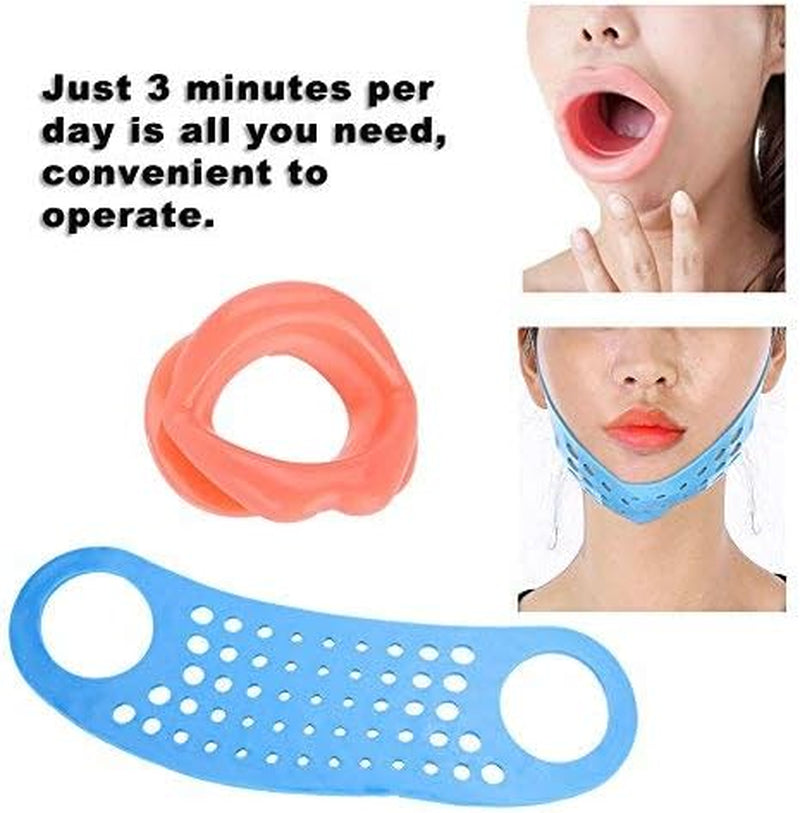 Face Sleeping Lifting Hammock Chin Cheek Band Strap Slimmer Anti-Wrinkle Silicone Lip Exerciser for Women Beauty