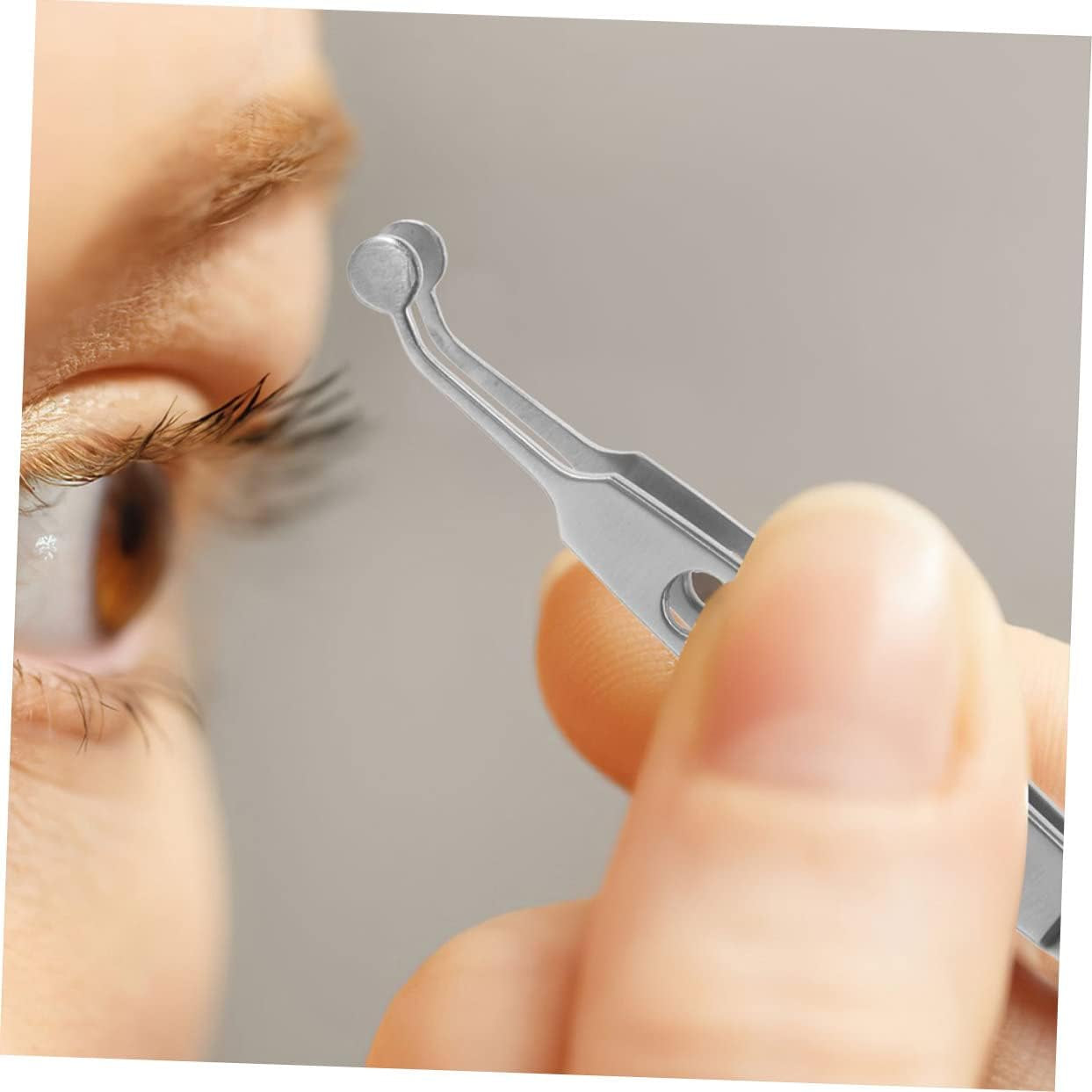 Meibomian Gland Massage Forceps Fake Lash Tweezers Eyebrow Tweezer Meibomian Gland Forceps Eye Stye Remover Tweezer Flat Tip Tweezer Fake Eyelashes Grain of Wheat Stainless Steel Tweezers