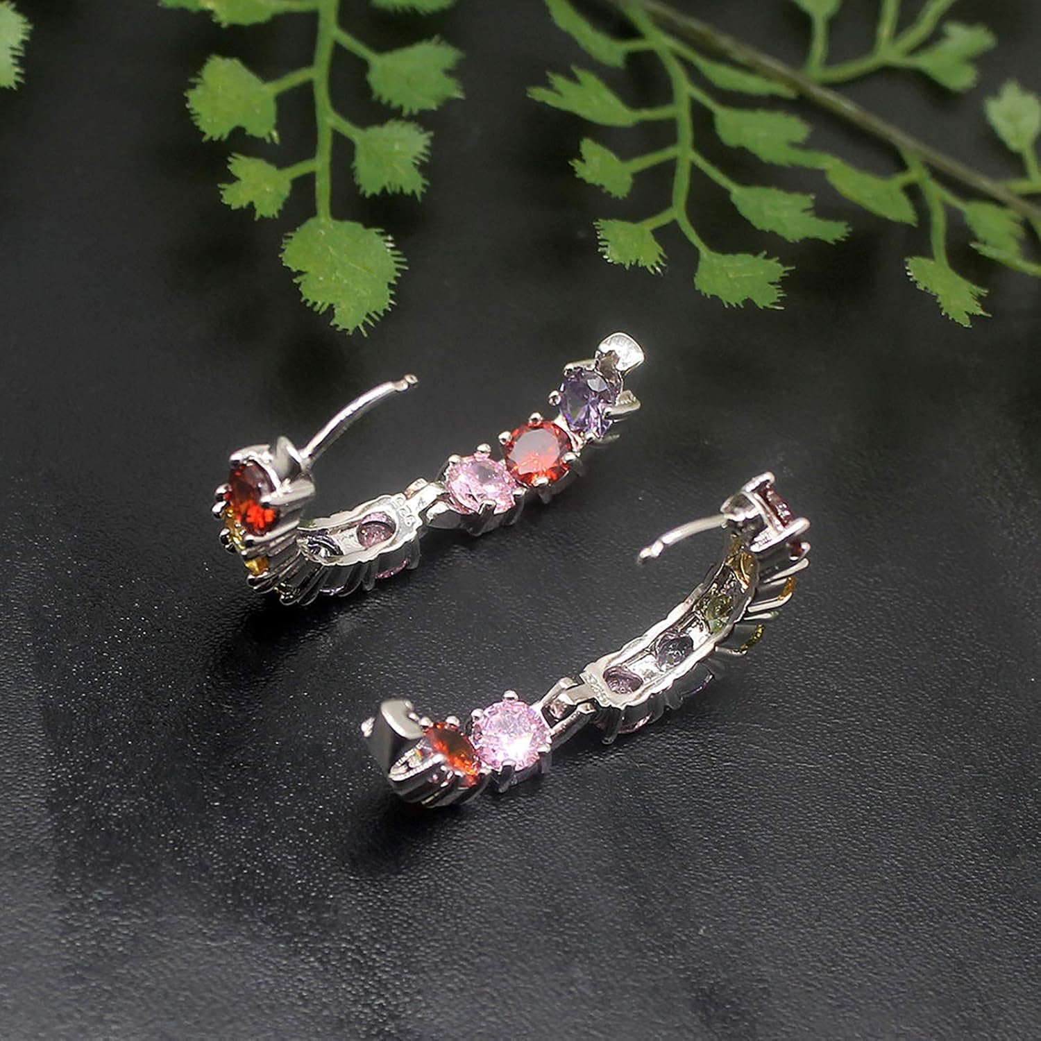 Women Silver Earrings Rose Gold Earring Garnet Peridot Amethyst Morganite Ideal Gift Choice