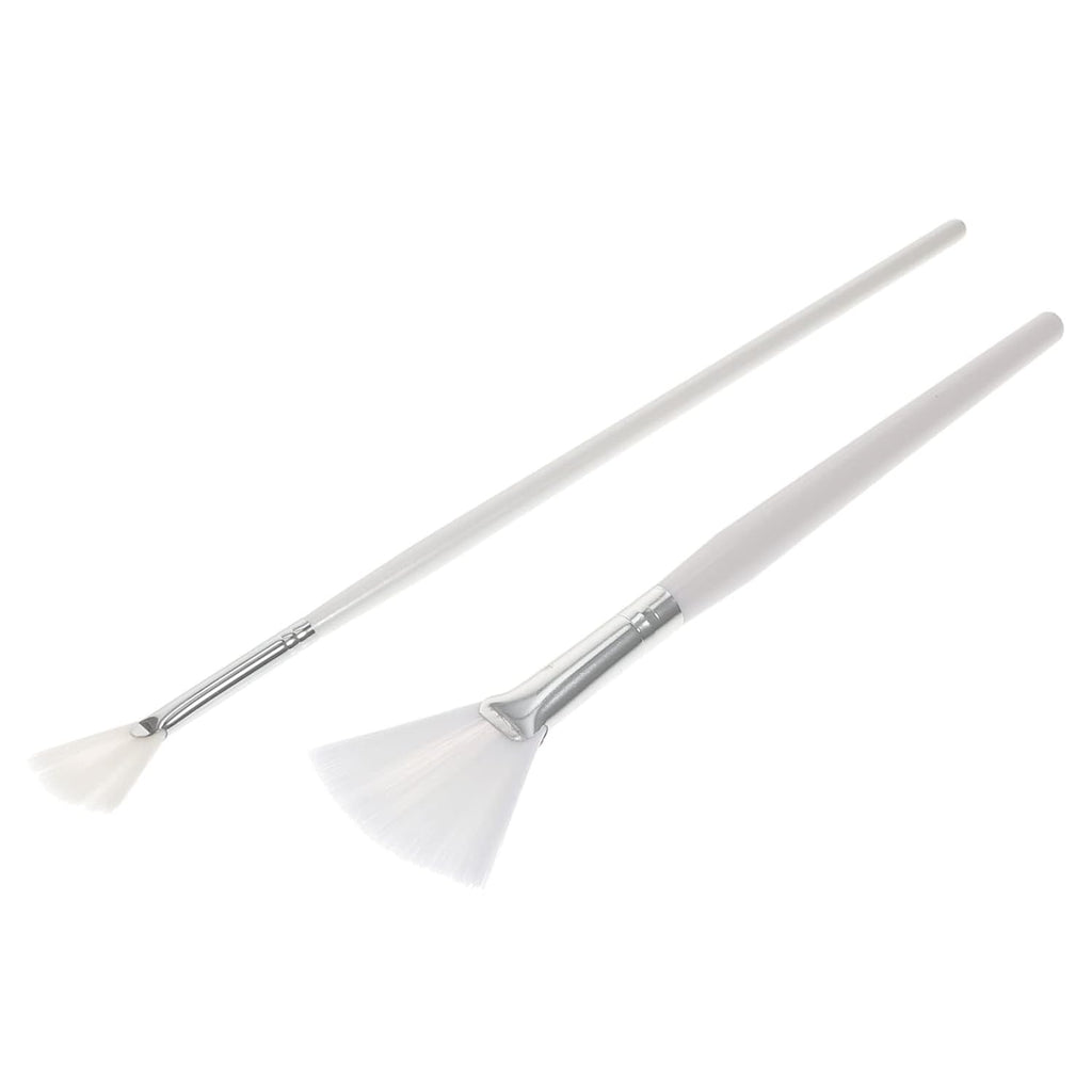 2Pcs Ergonomic Fan Shaped Beauty Brush Facial Mask Applicator Brush Women Beauty Tool