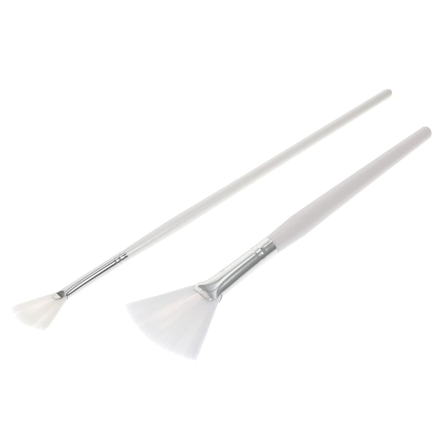 2Pcs Ergonomic Fan Shaped Beauty Brush Facial Mask Applicator Brush Women Beauty Tool