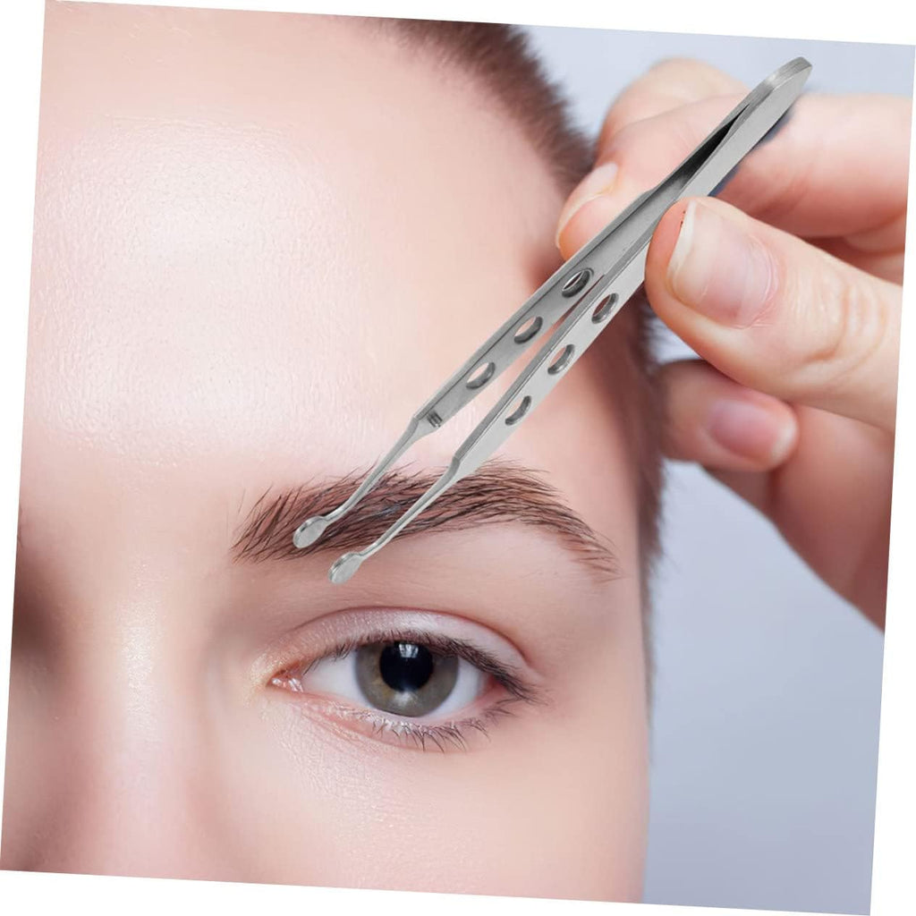 Meibomian Gland Massage Forceps Fake Lash Tweezers Eyebrow Tweezer Meibomian Gland Forceps Eye Stye Remover Tweezer Flat Tip Tweezer Fake Eyelashes Grain of Wheat Stainless Steel Tweezers