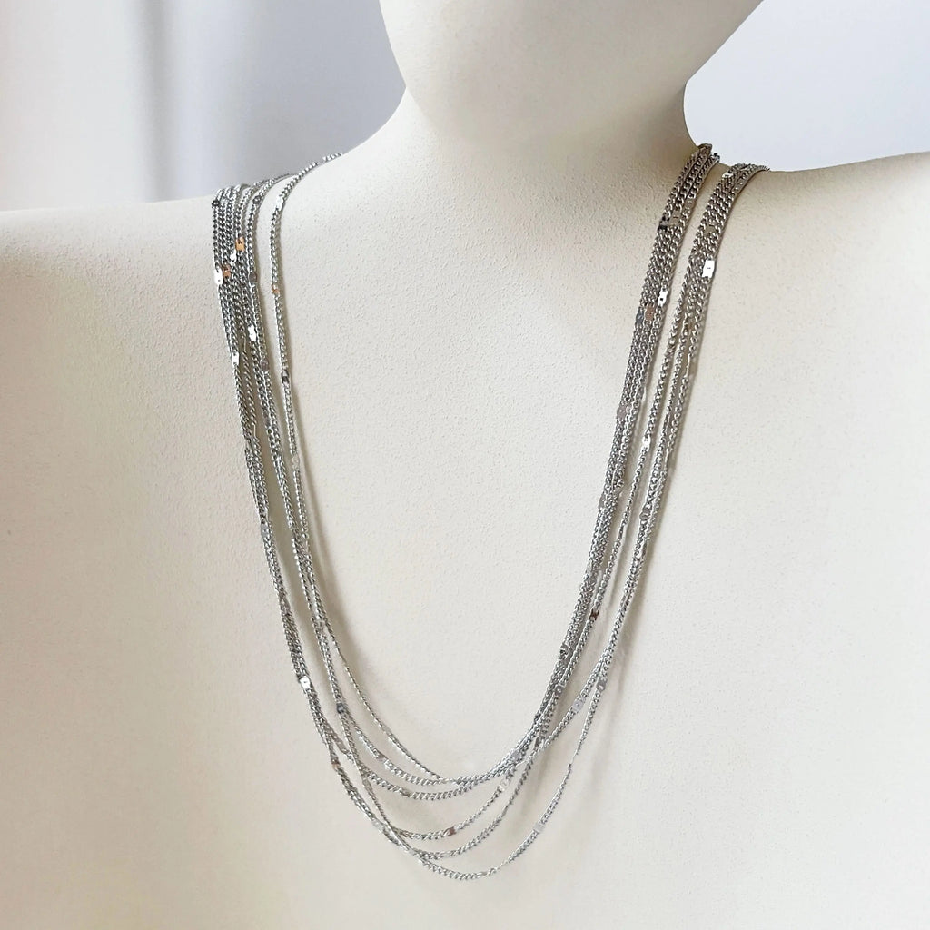 Fashion Bohemia Three Layers Necklace for Women Long Necklace Original French Romantic Starripple Sweater Chain