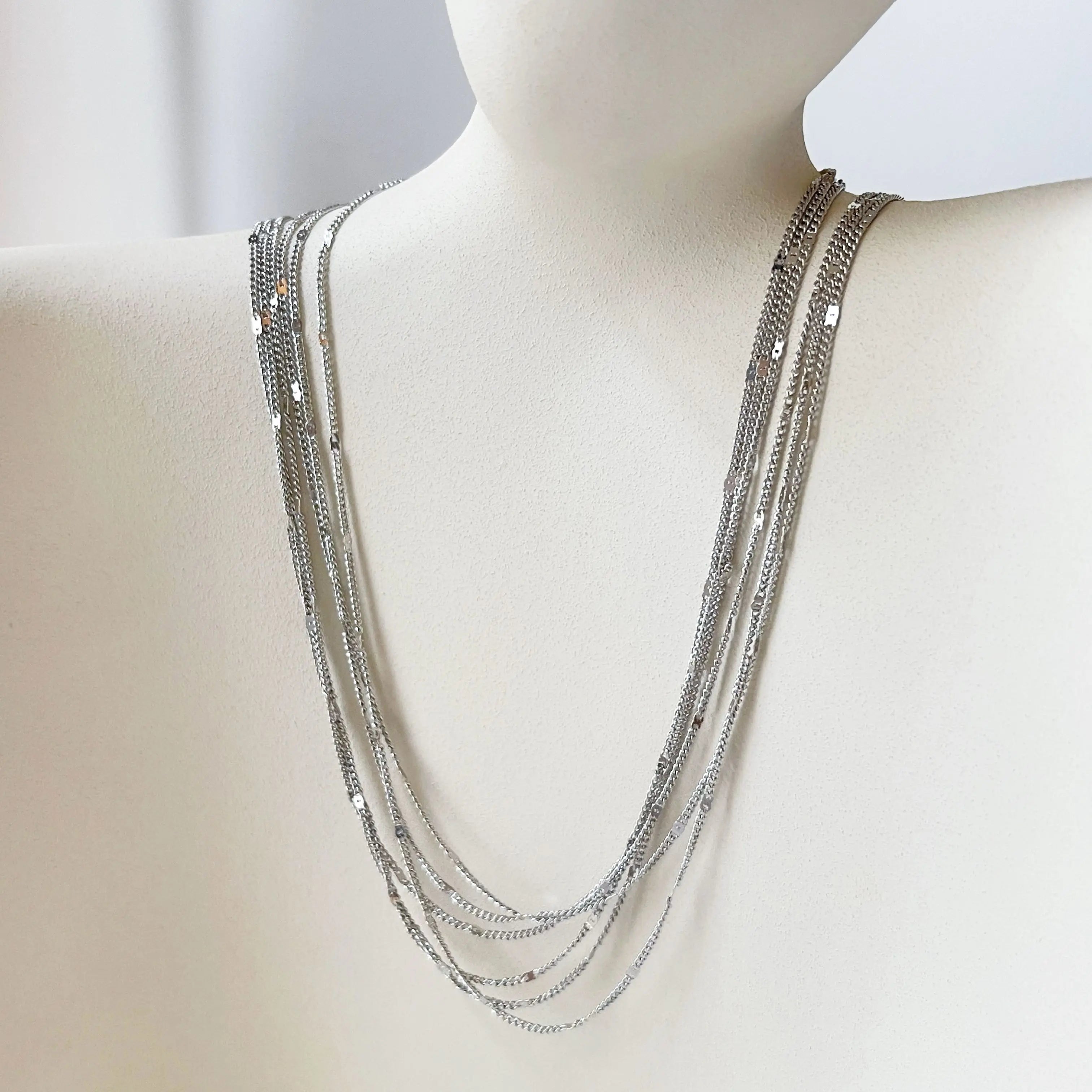 Fashion Bohemia Three Layers Necklace for Women Long Necklace Original French Romantic Starripple Sweater Chain