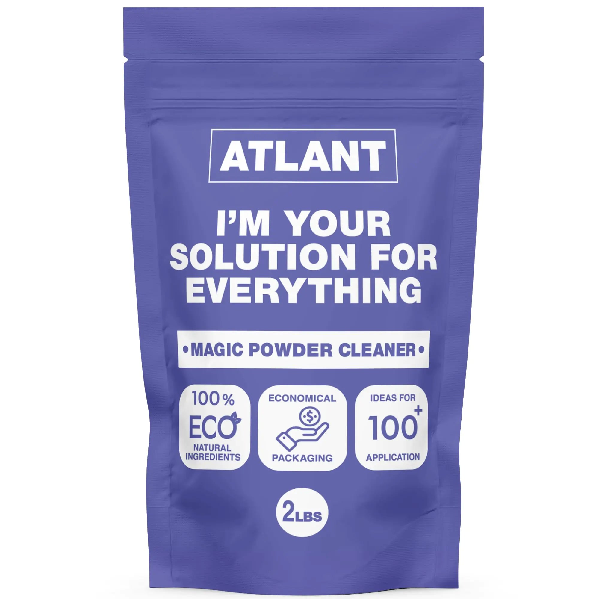 ATLANT Stain Remover & Brightener Unscented (32 Oz) Magic Powder Oxygen Bleach Color Safe Active Wear Odor Eliminator Baby Laundy and Kitchen Essentials (1 pack)