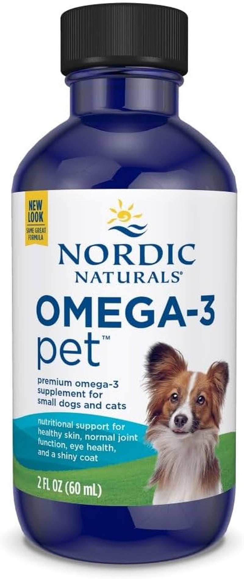 Omega-3 Pet, Unflavored - 2 Oz - 294 Mg Omega-3 per One Ml - Fish Oil for Small Dogs & Cats with EPA & DHA - Promotes Heart, Skin, Coat, & Immune Health